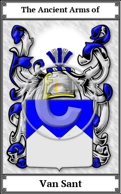 Van Sant Family Crest Download (JPG) Book Plated - 600 DPI